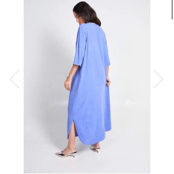 Solika Dresses & Skirts - Solika SOLÈNE LINEN SHIRTDRESS medium periwinkle